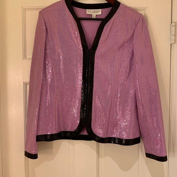 St John Evening lavender sequin jacket - Picture 4 of 5